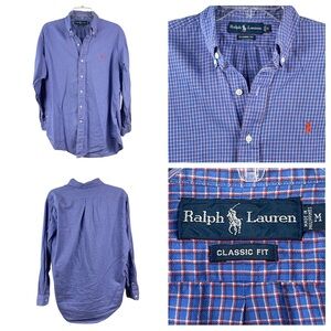 Men’s Ralph Lauren Classic Fit 100% Cotton Long Sleeve Button Down Medium‎ 0140